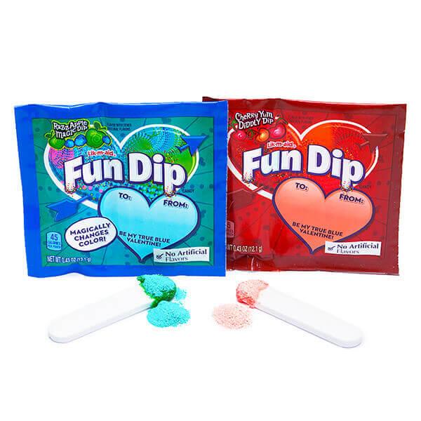 Fun Dip Valentine Candy and Card Kits: 22-Piece Box - Candy Warehouse