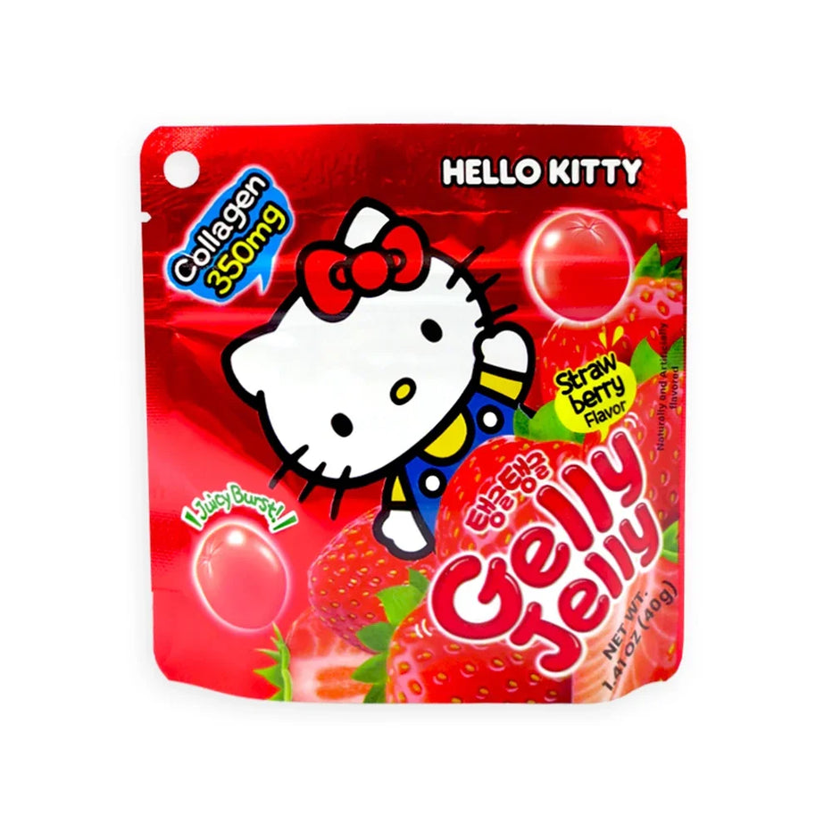 Gelly Jelly Strawberry Hello Kitty Candy 8ct | Candy Warehouse