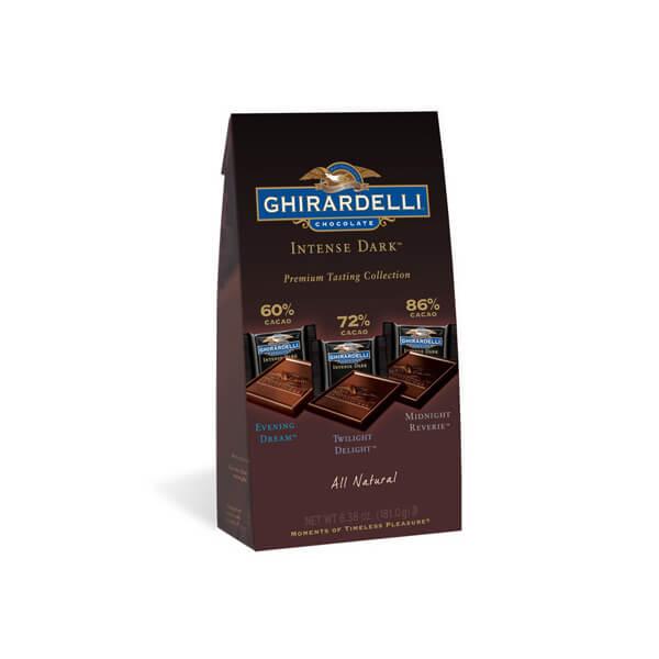 Ghirardelli Assorted Intense Dark Chocolate Squares 6-Ounce Bags: 6-Piece Case - Candy Warehouse