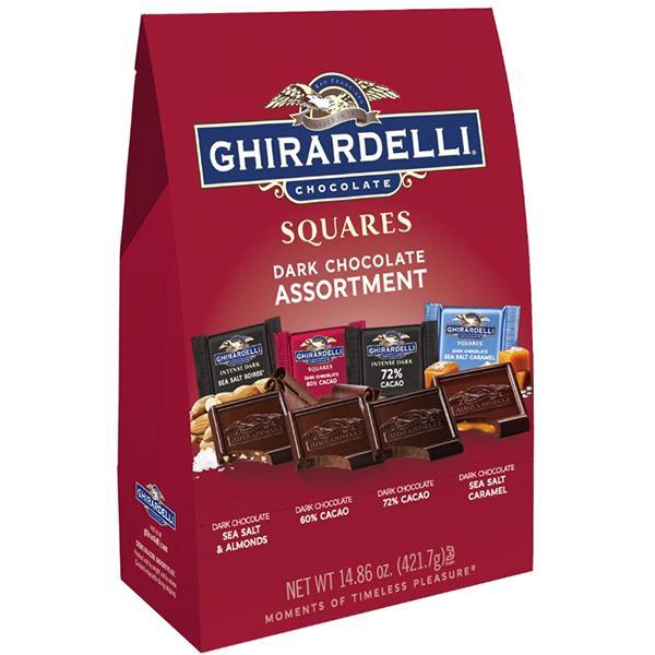 Ghirardelli Dark Chocolate Squares Assortment: 32-Piece Bag - Candy Warehouse