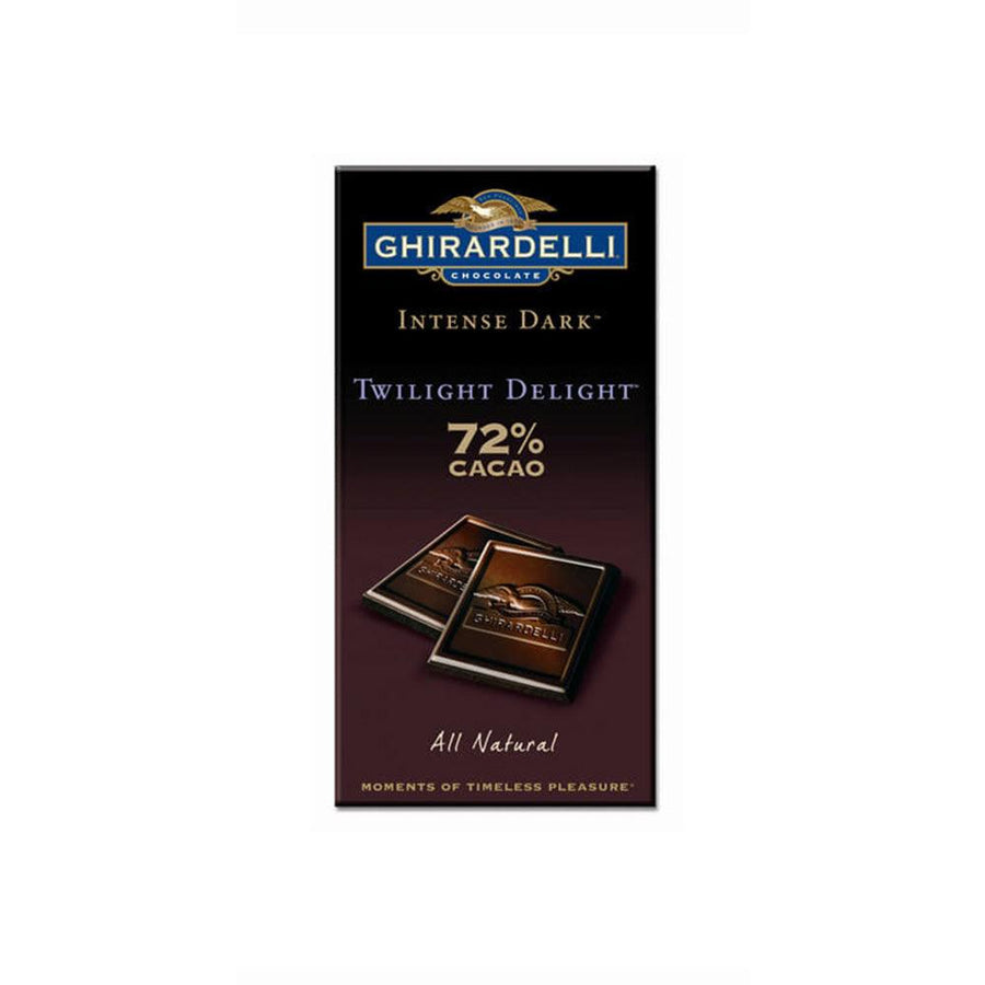 Ghirardelli Intense Dark Chocolate 3.5-Ounce Bars - 72% Twilight Delight: 12-Piece Caddy - Candy Warehouse