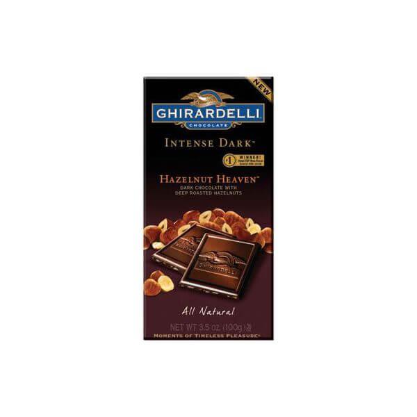 Ghirardelli Intense Dark Chocolate 3.5-Ounce Bars - Hazelnut Heaven: 12-Piece Caddy - Candy Warehouse