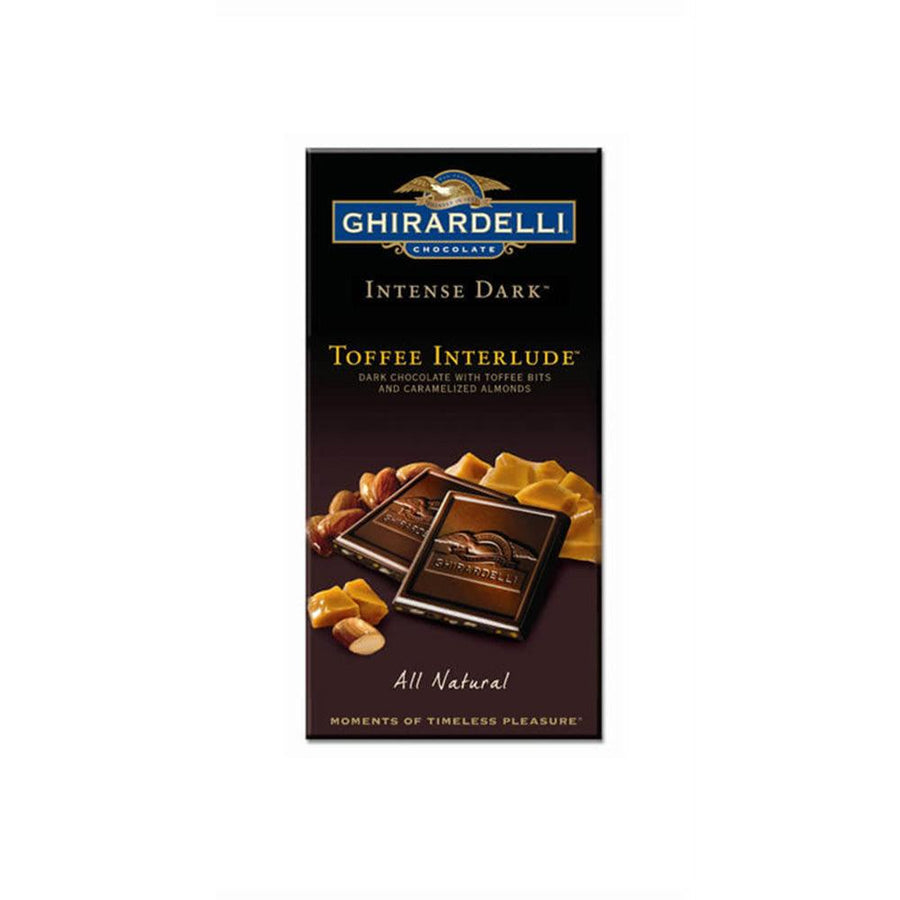 Ghirardelli Intense Dark Chocolate 3.5-Ounce Bars - Toffee Interlude: 12-Piece Caddy - Candy Warehouse