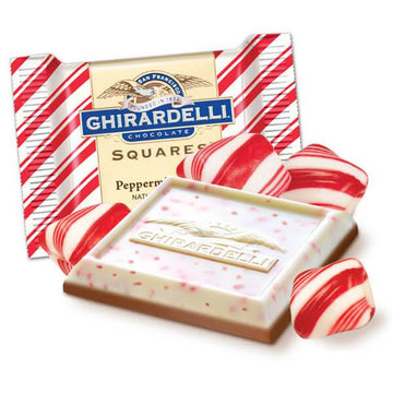 Ghirardelli Peppermint Bark Squares: 50-Piece Box - Candy Warehouse