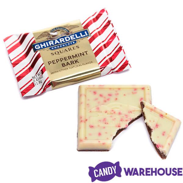Ghirardelli Peppermint Bark Squares: 50-Piece Box - Candy Warehouse