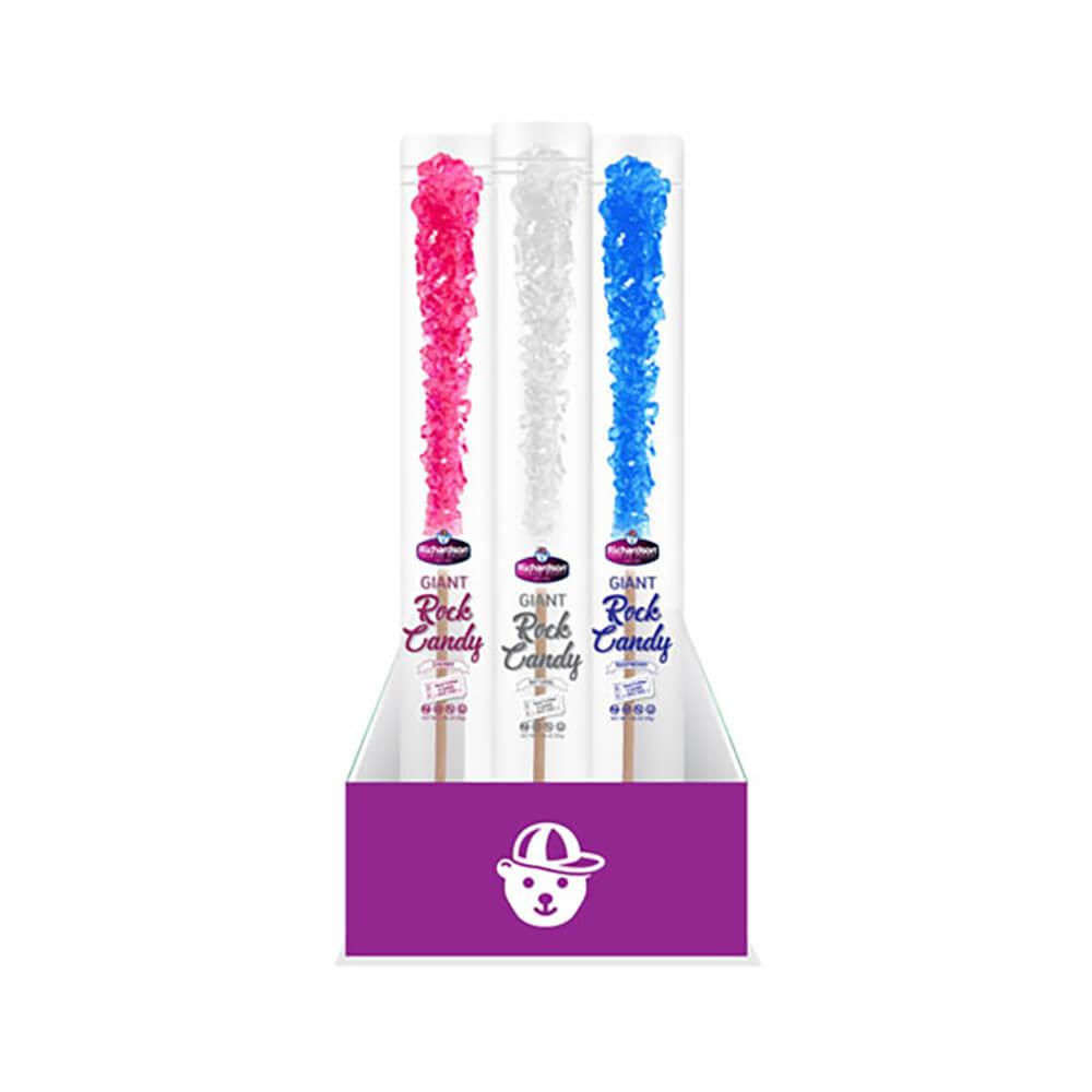 Giant 3-Ounce Rock Candy Stick: 3-Piece Set - Candy Warehouse