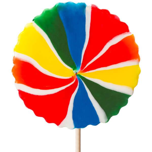 Giant 9-Inch Psychedelic Rainbow Swirl Lollipop - Candy Warehouse