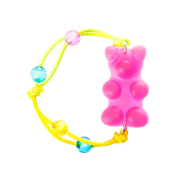 Giant Gummy Bear Elastic Bracelet - Pink - Candy Warehouse