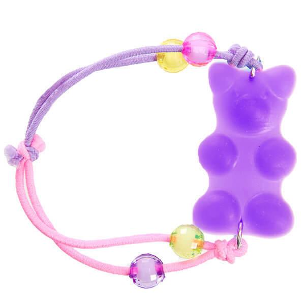 Giant Gummy Bear Elastic Bracelet - Purple | Candy Warehouse