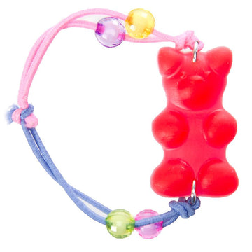 Giant Gummy Bear Elastic Bracelet - Red - Candy Warehouse