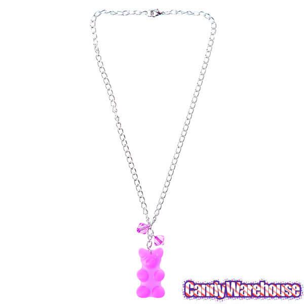 Giant Gummy Bear Necklace - Purple - Candy Warehouse