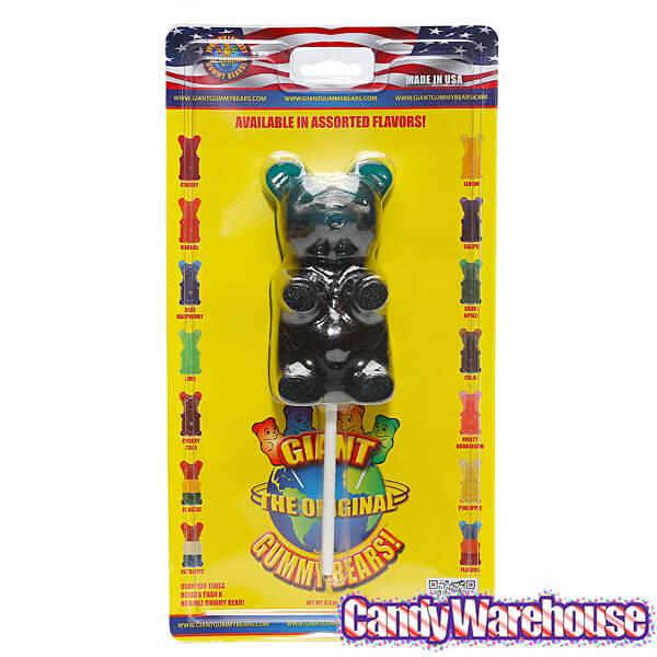 Giant Gummy Bear on a Stick - Blue Raspberry - Candy Warehouse