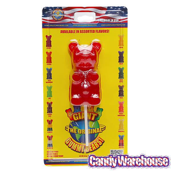 Giant Gummy Bear on a Stick - Cherry Cola - Candy Warehouse