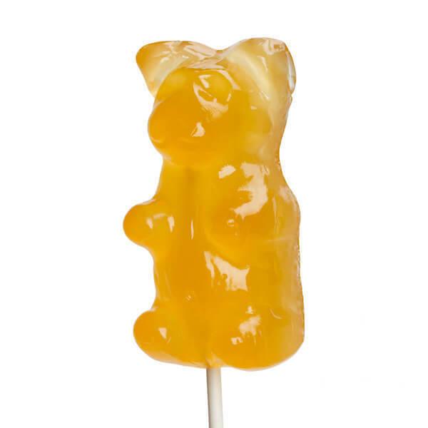Giant Gummy Bear on a Stick - Pineapple - Candy Warehouse
