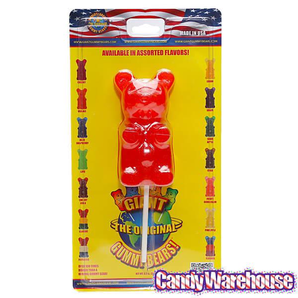 Giant Gummy Bear on a Stick - Tropical Fruit - Candy Warehouse