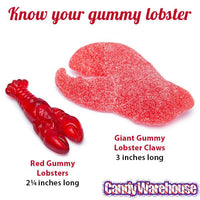 Giant Gummy Lobster Claws: 3KG Bag - Candy Warehouse