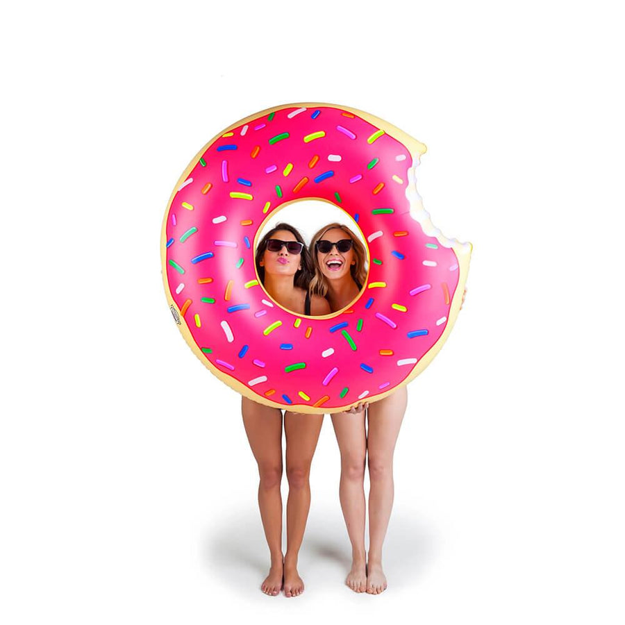 Giant Pink Frosted Donut Pool Float - Candy Warehouse