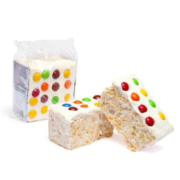 Giant Rice Crispy Treats - Chocolate Candy Buttons: 6-Piece Box - Candy Warehouse