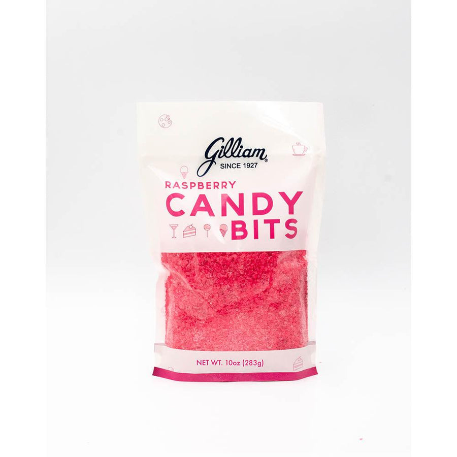 Gilliam Crushed Raspberry Candy Bits: 10-Ounce Bag - Candy Warehouse