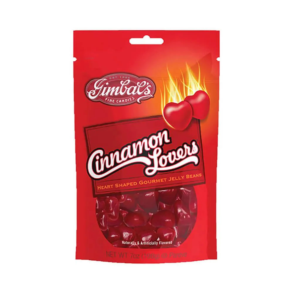 Gimbal's Cinnamon Lovers Candy Hearts 7Ounce Bag Candy Warehouse