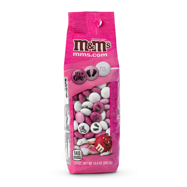 M&M's Milk Chocolate Candy - Baby Girl 10 Ounce Bag: 14-Piece Case