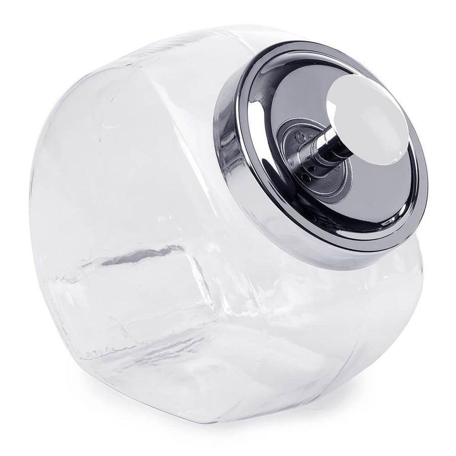 Glass 1/2-Gallon Penny Candy Jar with Chrome Lid - Candy Warehouse