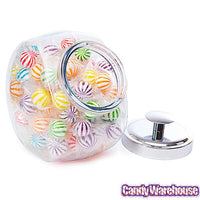 Glass 1/2-Gallon Penny Candy Jar with Chrome Lid - Candy Warehouse