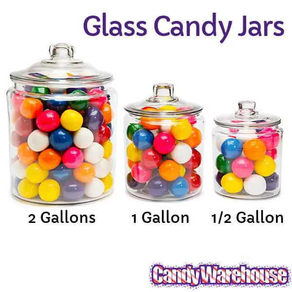 Glass Candy Jar 1/2 Gallon Candy Warehouse