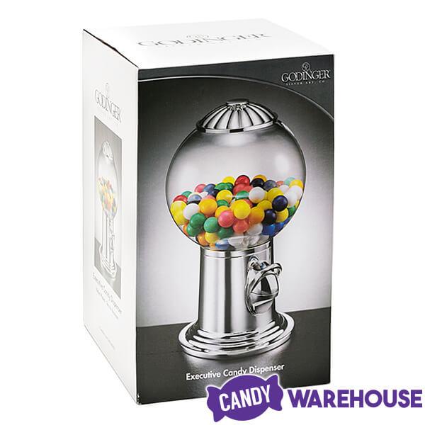 Glass Globe Gumball Machine and Candy Dispenser with Silver Top - Candy Warehouse
