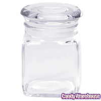 Glass Mini Square 4-Ounce Candy Jar with Lid - Candy Warehouse