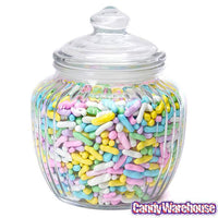 Glass Optic 40-Ounce Candy Jar with Glass Lid - Candy Warehouse
