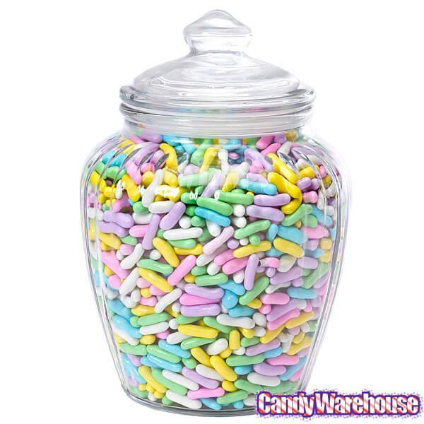 Glass Optic 60-Ounce Candy Jar with Glass Lid - Candy Warehouse