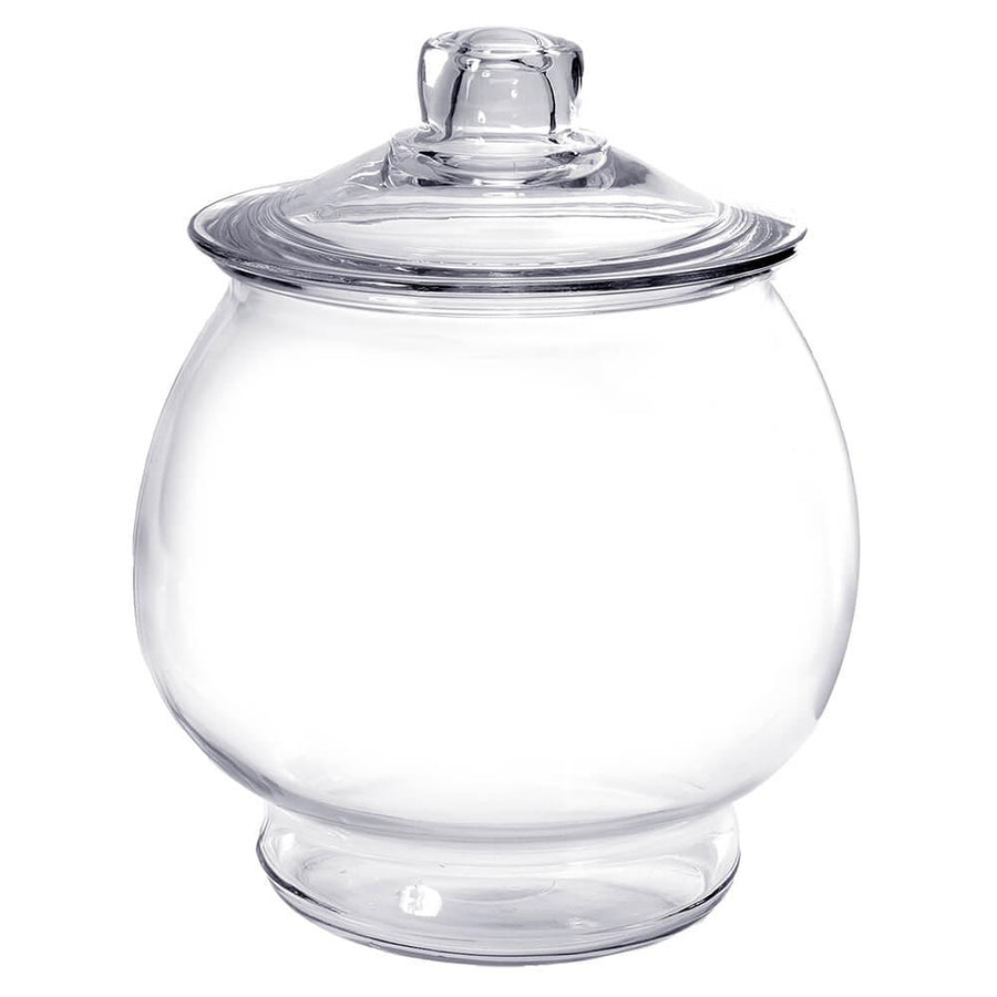 Glass Round 1-Gallon Candy Jar with Glass Lid - Candy Warehouse