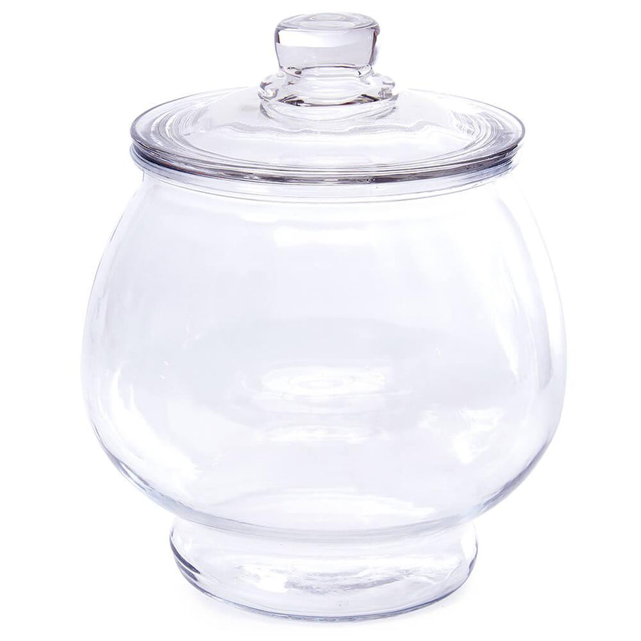 Glass Round 1/2-Gallon Candy Jar with Glass Lid - Candy Warehouse