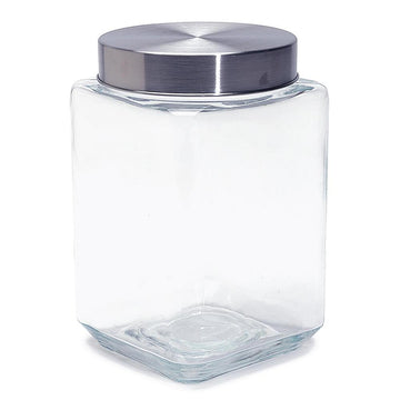 Glass Square Candy Jar with Lid - Large - Candy Warehouse