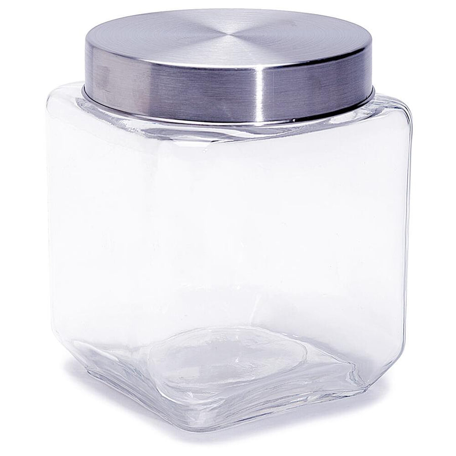 Glass Square Candy Jar with Lid - Medium