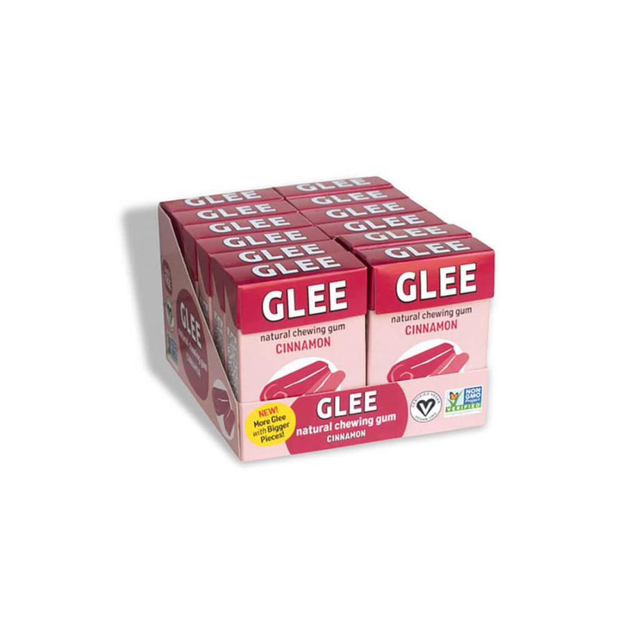 Glee All Natural Cinnamon Gum Packs: 12-Piece Box - Candy Warehouse
