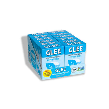 Glee All Natural Peppermint Gum Packs: 12-Piece Box - Candy Warehouse