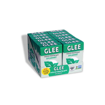 Glee All Natural Spearmint Gum Packs: 12-Piece Box - Candy Warehouse