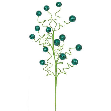 Glitter Sequin Ball Spray - Emerald Green: 22 Inch - Candy Warehouse