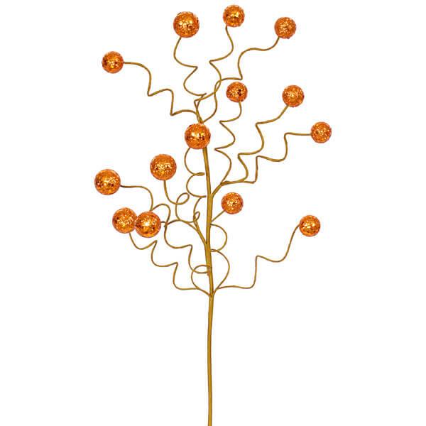 Glitter Sequin Ball Spray - Orange: 22 Inch - Candy Warehouse