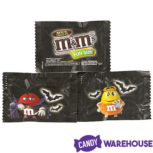Glow in the Dark Halloween M&M's Candy Fun Size Packs: 15-Ounce Bag - Candy Warehouse