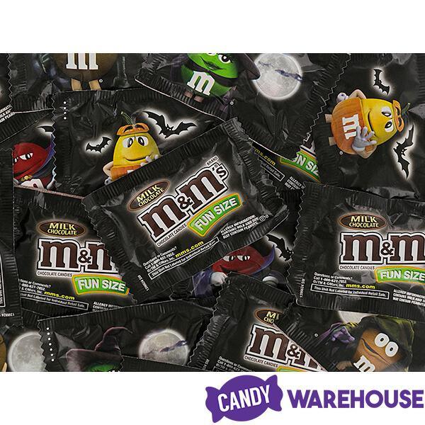 Glow in the Dark Halloween M&M's Candy Fun Size Packs: 15-Ounce Bag - Candy Warehouse