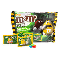 Glow in the Dark Halloween Peanut M&M's Candy Fun Size Packs: 15-Ounce Bag - Candy Warehouse