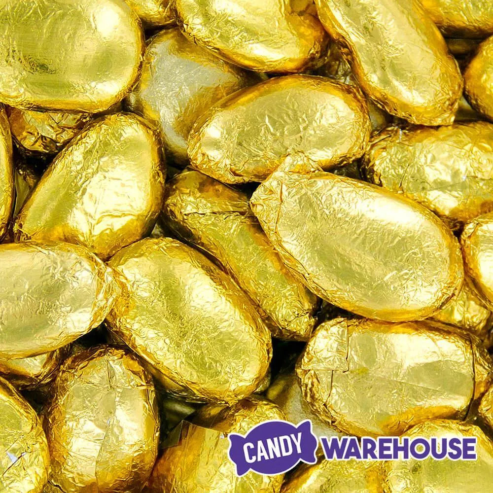 Gold Foil Wrapped Jordan Almonds Candy 1LB Bag Candy Warehouse