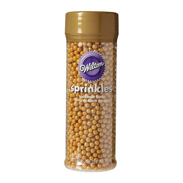 Gold Sugar Pearls Sprinkles: 4.8-Ounce Bottle - Candy Warehouse