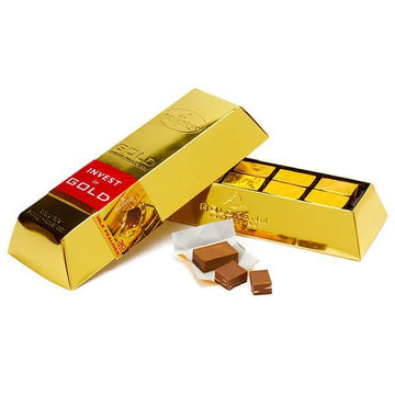 Goldkenn Milk Chocolate Pralines 10.5-Ounce Gold Bar - Candy Warehouse