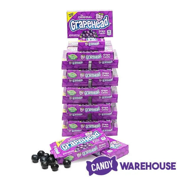 Grapehead Candy Mini Packs 24Piece Box Candy Warehouse