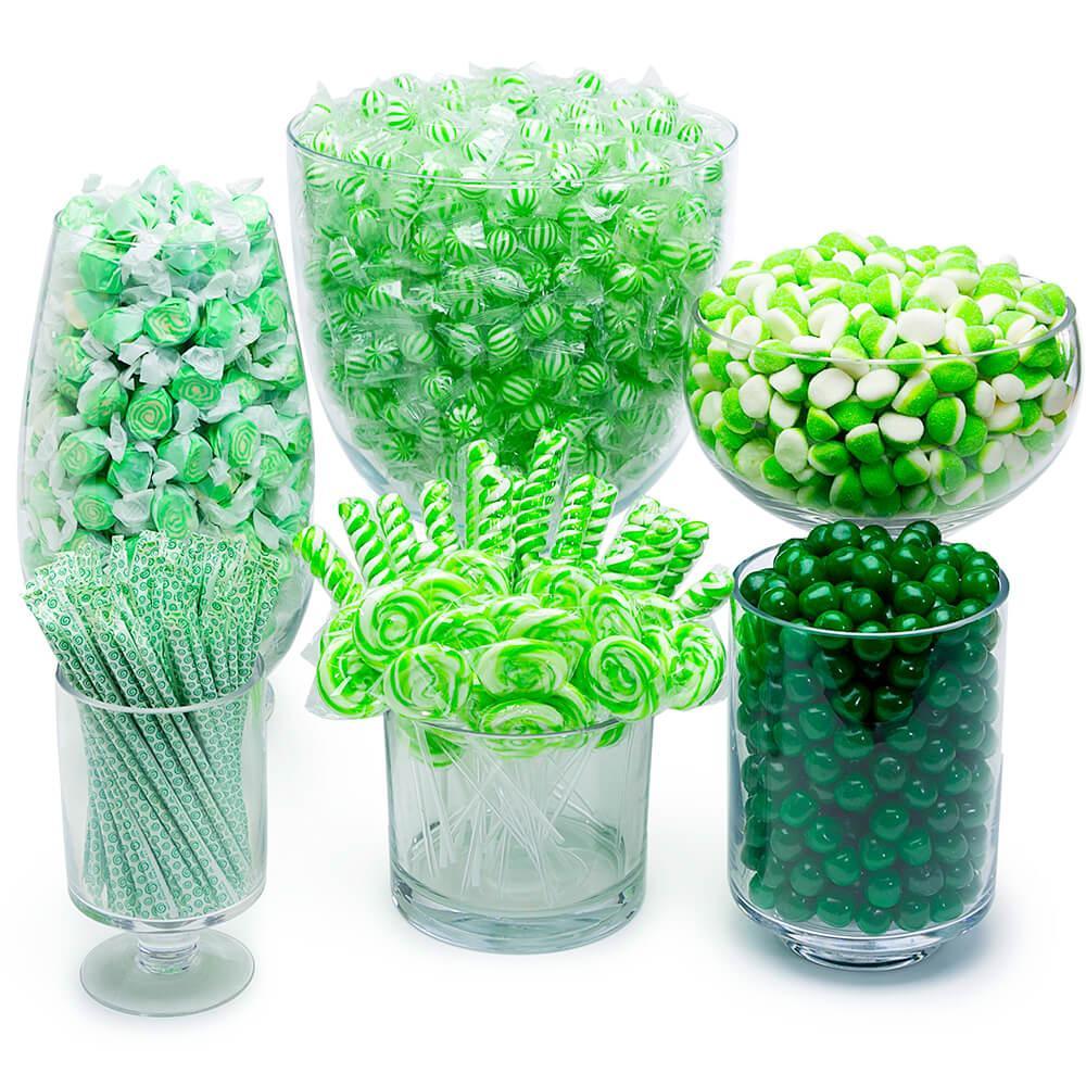 Green Candy Bar Table Assortment - Candy Warehouse