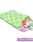 Green Casablanca Pattern Candy Bags: 25-Piece Pack